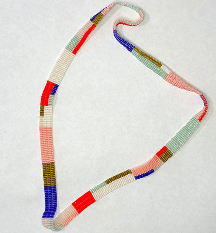 wide ribbon necklace - colorblock