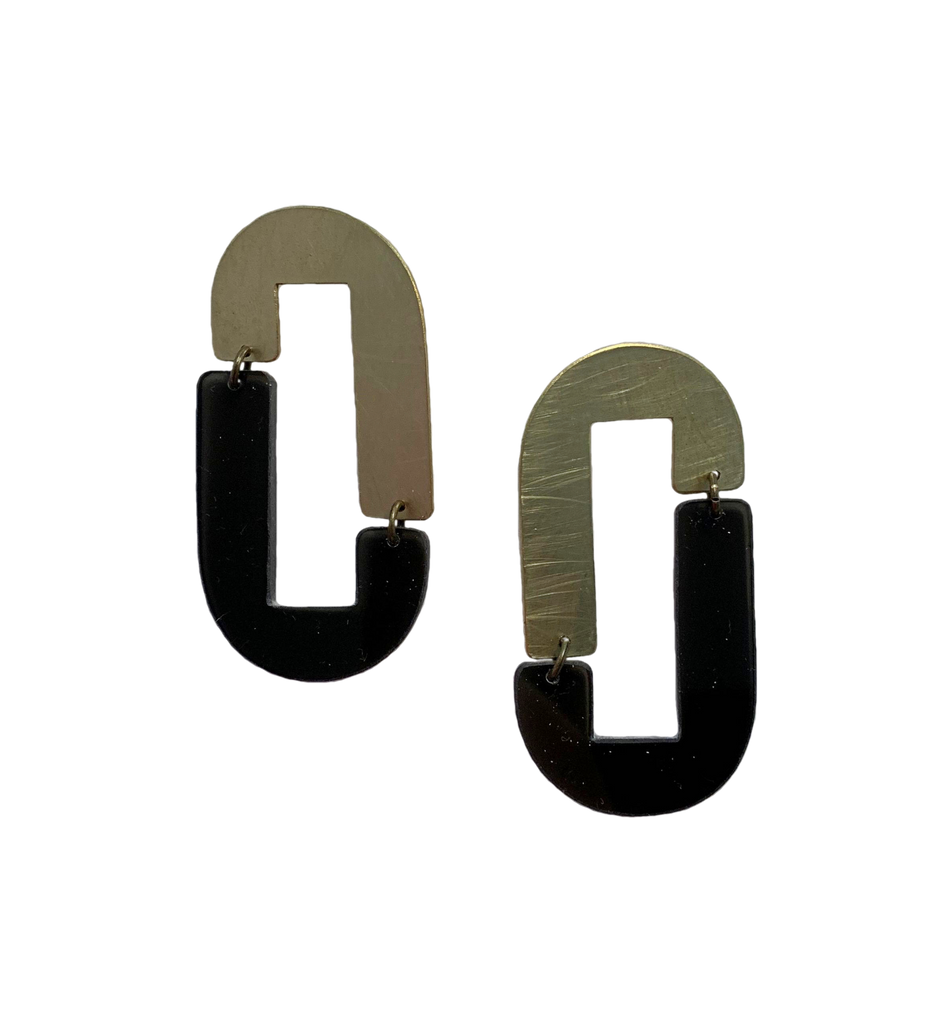 Anza Earrings - Black Transparent *