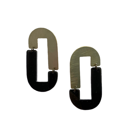 Anza Earrings - Black Transparent