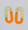 Anza Earrings - Orange Transparent