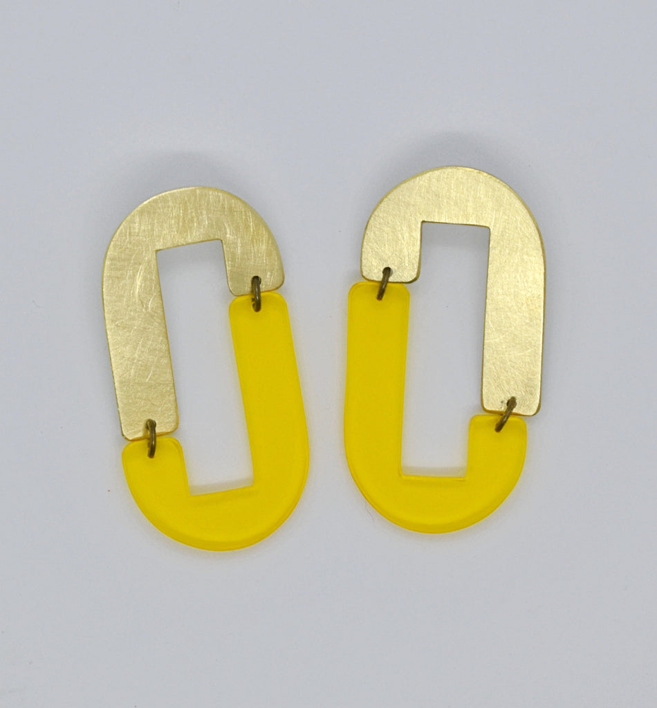 Anza Earrings - Yellow Transparent *