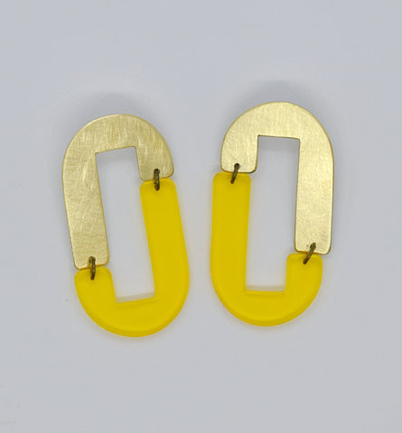 Anza Earrings - Yellow Transparent