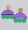 Marshall Earrings - Purple and Green