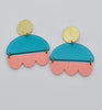 Marshall Earrings - Turquoise and Pink