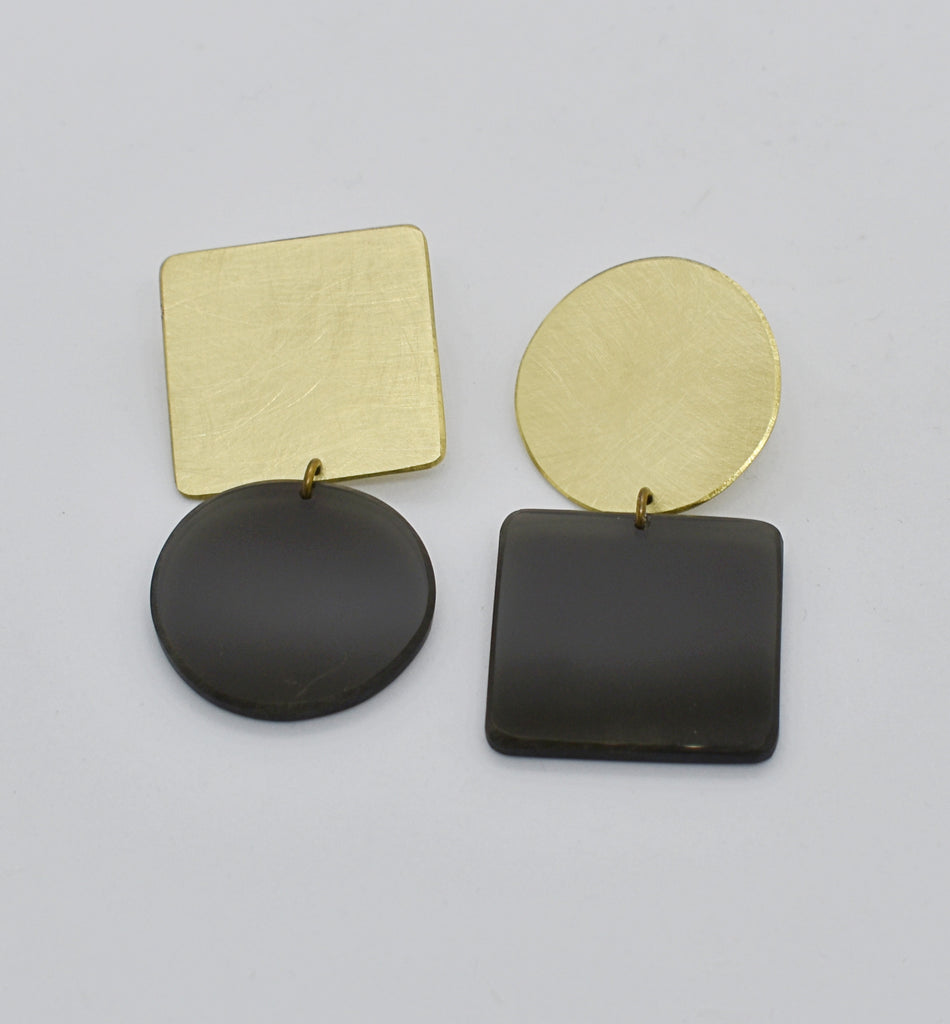 Sausalito Earrings - Black Transparent *