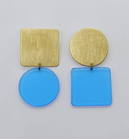 Sausalito Earrings - Blue Transparent *