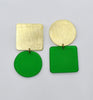 Sausalito Earrings - Green Transparent