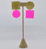 Sausalito Earrings - Neon Pink Transparent *