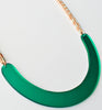 semi rope necklace - green