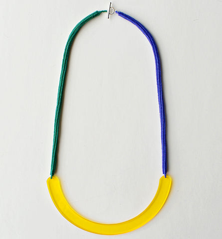 semi rope necklace - yellow