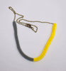 Gummy worm necklace - yellow and grey