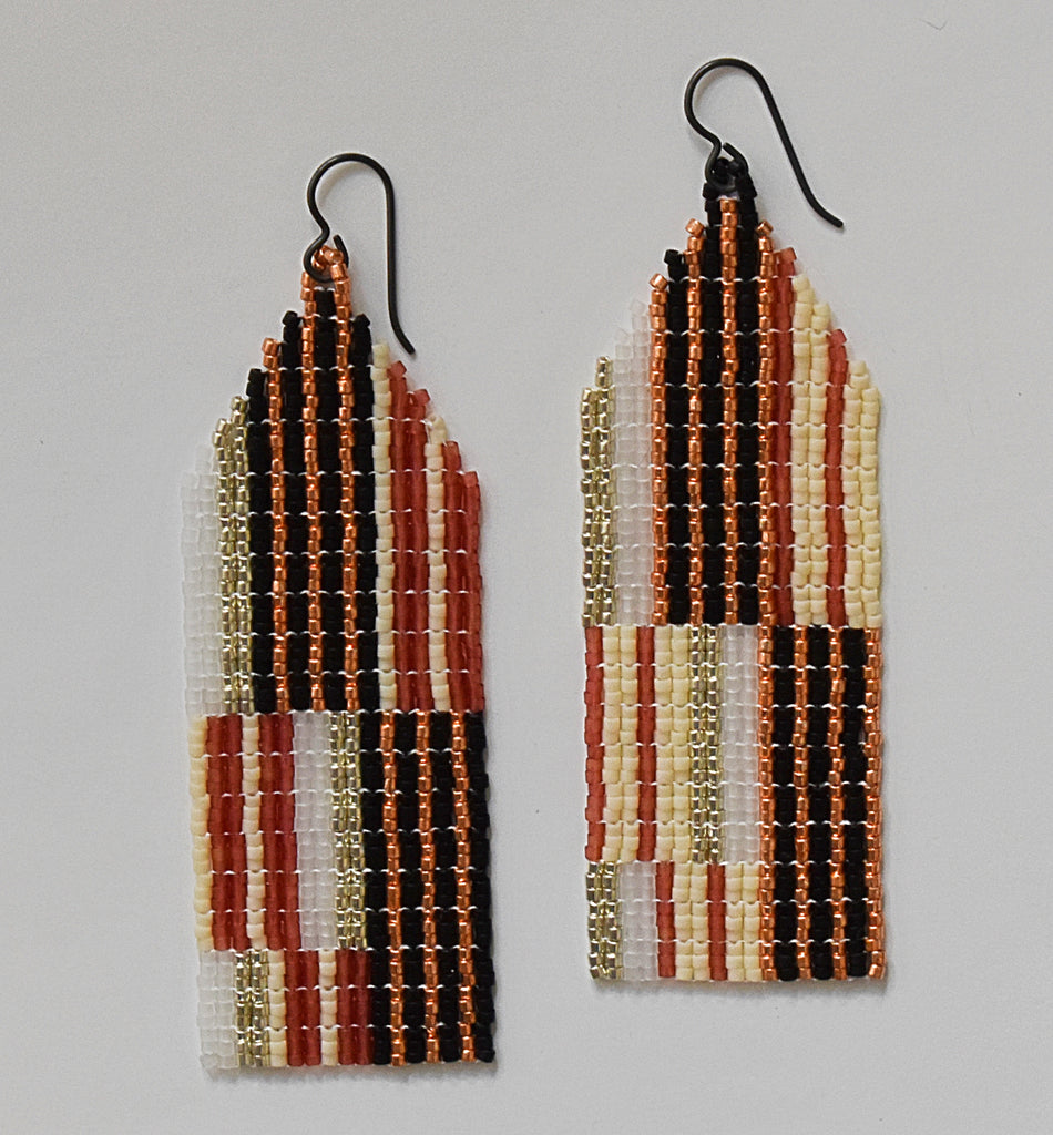 Large Chaotic Stripe Earrings - party