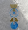 circle play wall hanging - blue and brass