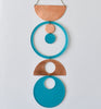 circle play wall hanging - turquoise and copper