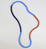 quad colorblock long rope - blue, navy, brown
