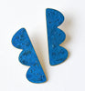 curvy earrings - bold blue