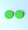 disc earrings - green apple