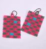 Checkerboard Earrings - Pink and grey