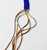 flat and strands necklace - blue