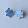 flora bud earrings - icy blue
