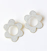 flora earrings - white