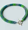 varied stripes rope bracelet - greens