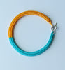 duo rope bracelet - orange, aqua
