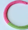 duo rope bracelet - pink, green