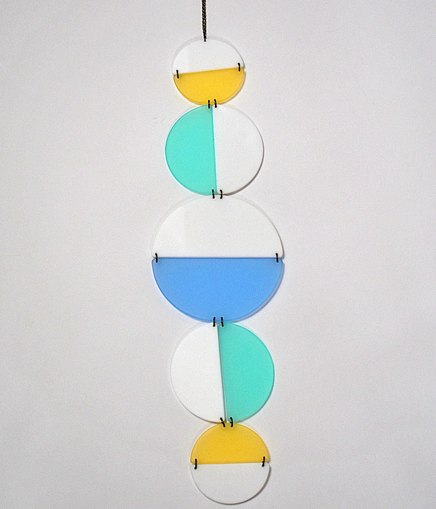halves wall hanging - white and pastel