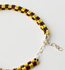 narrow check rope bracelet - yellow, red