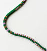 narrow check necklace - green