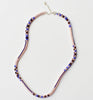 narrow check necklace - soft pink