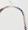 narrow check necklace - soft pink