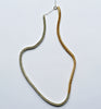 narrow duo necklace - silver gold