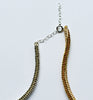 narrow duo necklace - silver gold
