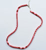 narrow patterns necklace - maroon and pink *