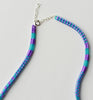 narrow patterns necklace - purple and turquoise *