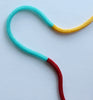 quad colorblock long rope - red, blue, yellow, turquoise