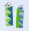 riverbend earrings - blue, green
