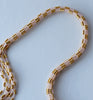 rope strand check necklace - pink and gold