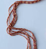 rope strand check necklace - brown and copper