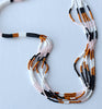 rope strand necklace - black, white, pink, caramel