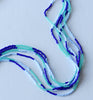 rope strand stripe necklace - blues