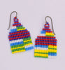 Small Chaotic Stripe Earrings - Bold primary