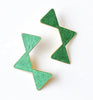 spark earrings - sage green