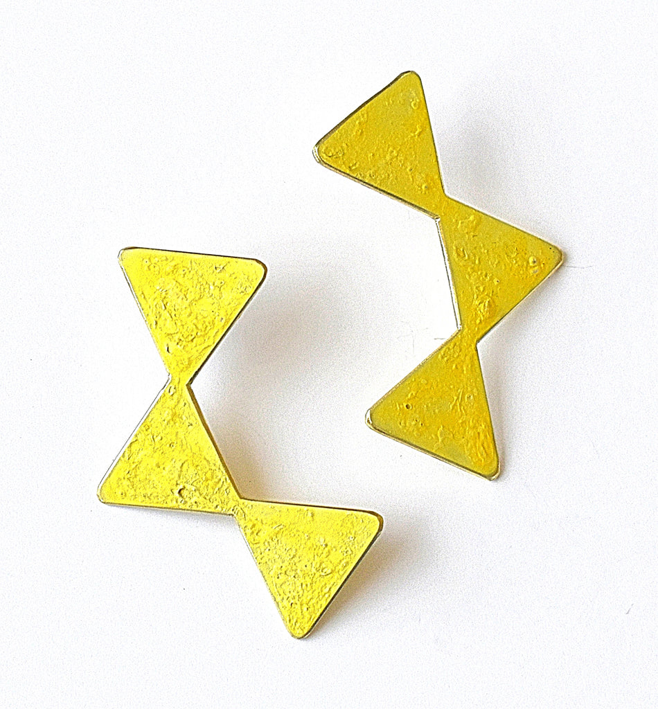 spark earrings - yellow