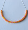 mixed pattern chain necklace - yellow, pink