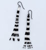 stripe lure earrings - black, white