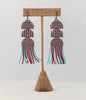 semi stripes earrings - turquoise, red