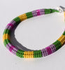 colorblock rope bracelet - mardi gras